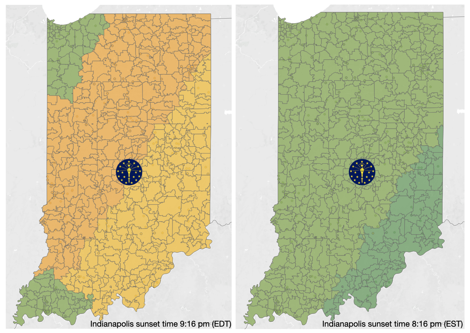 Indiana EDT v EST